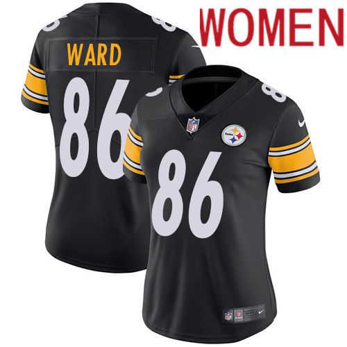 Women Pittsburgh Steelers #86 Hines Ward Nike Black Vapor Limited NFL Jersey